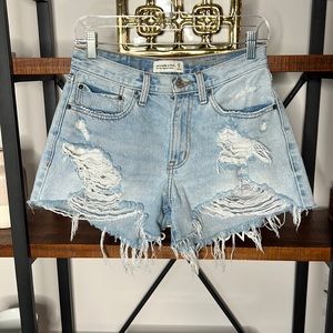 Abercrombie & Fitch curve love mid rise boyfriend short high waist women’s 27 4